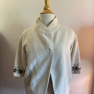 Rebecca Taylor Ivory embellished s/s blazer